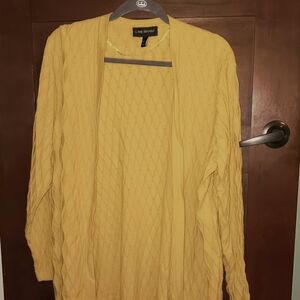 Lane Bryant Yellow Open Front Cardigan